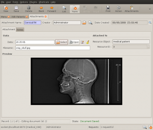 Medical_imaging Mednarodna skupina strokovnjakov razvija odprtokodni zdravstveni informacijski sistem Medical, ki je usmerjen v zdravstveno varstvo na primarni ravni, soroden odprtokodni projekt Hospital pa je namenjen informatizaciji bolnišnic.