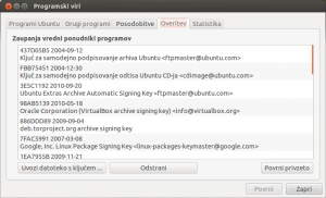 GPG ključi skladišč programskih paketov v Linuxu