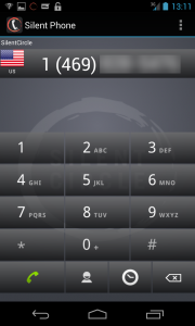 Pri SilentPhone uporabnik dobi ameriško številko kamor ga nato pokličemo.