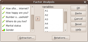 Factor analysis.