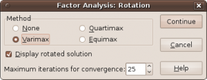 Factor analysis - rotation.