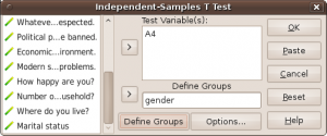 Idependent-samples T-test.