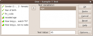 One sample T-test.