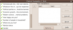 Paired samples T-test.