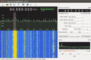 Poslušanje radia z GQRX.