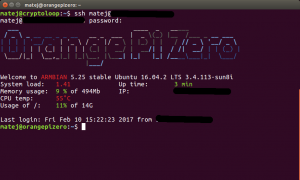 ARMbian na Orange Pi Zero.