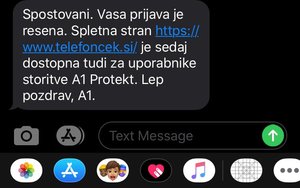 Obvestilo o dosegljivosti strani Telefoncek.si za uporabnike A1 Protekt