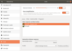 Navidezna zvočna naprava v Ubuntu sistemu